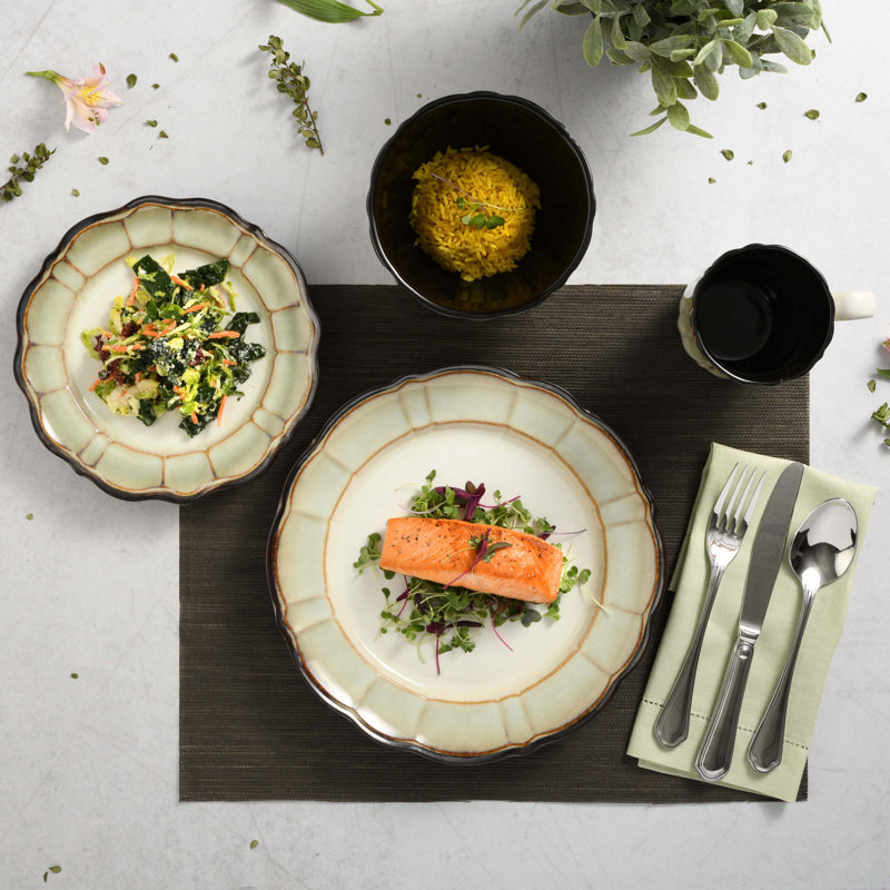 Gibson Mableton 16 Piece Dinnerware Set, Service for 4 & Reviews Wayfair